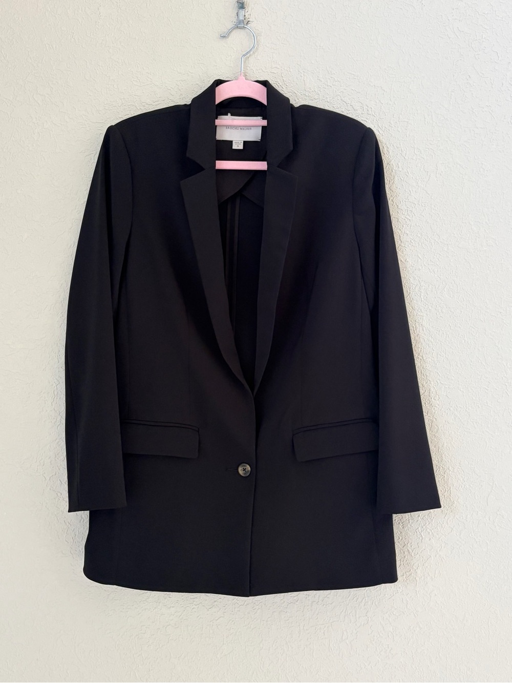 Black Women's Single-Button Blazer Jacket